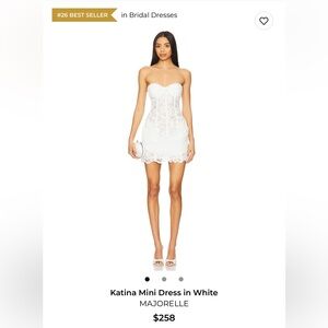 MAJORELLE Katina Lace Mini Dress in White